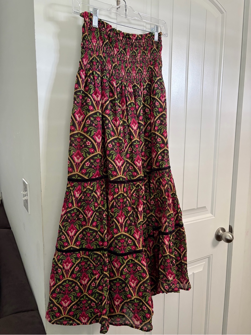 Olivia James XS Smocked Waist Floral Skirt